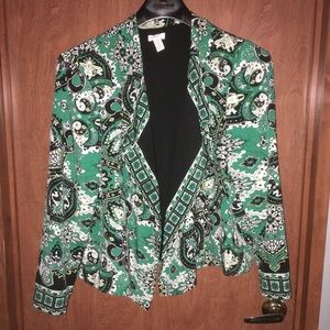 Chico’s Green Print Jacket